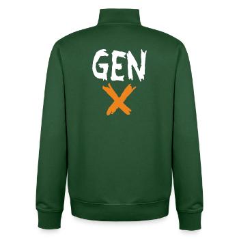 Génération Xclusive - Sweat zippé unisexe en coton bio Stanley/Stella - vert bouteille - Dos - AI Model Male 185 dark (185cm)