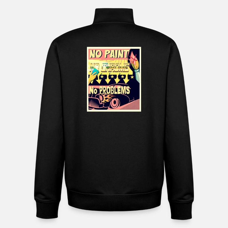 NO PAINT, NO CHROME, NO PROBLEMS - Unisex Organic Zip Sweatshirt von Stanley/Stella - Schwarz