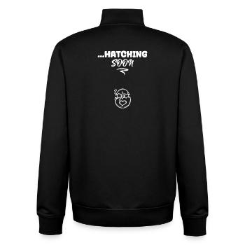 Schwangerschaft Schwanger Baby Geburt Statement - Unisex Organic Zip Sweatshirt von Stanley/Stella - Schwarz - Hinten - AI Model Male 185 light (185cm)