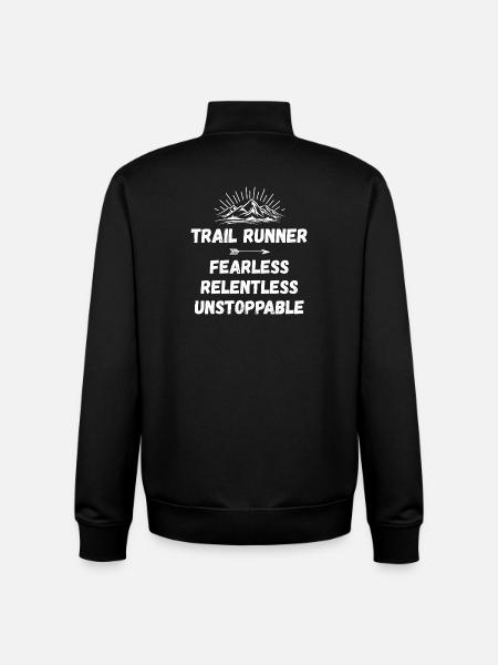 Trail Runner - Fearless. Relentless. Unstoppable. - Unisex Organic Zip Sweatshirt by Stanley/Stella - black