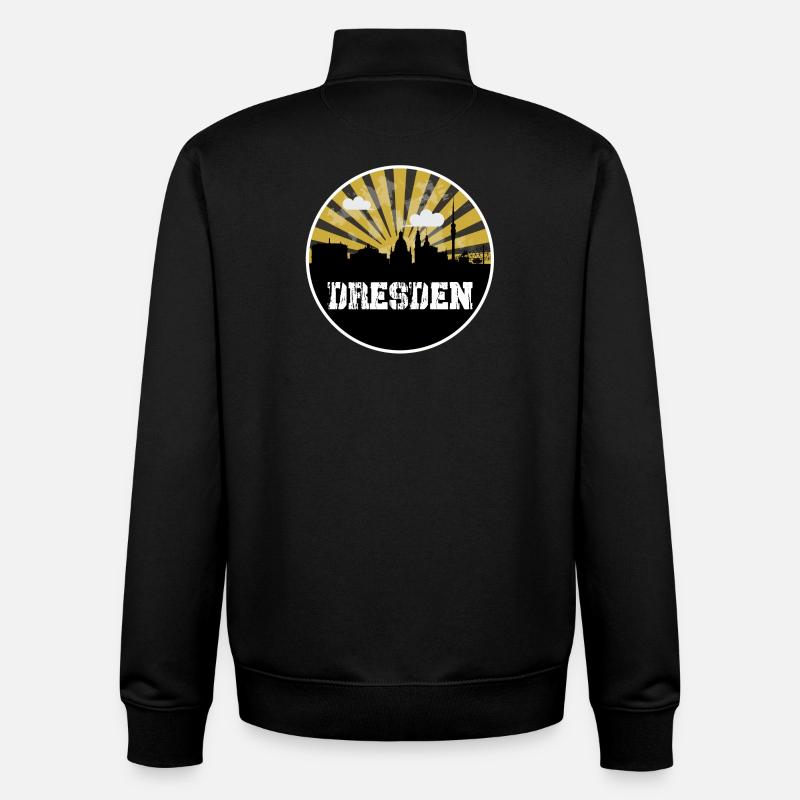 Dresden Skyline Heimspiel - Unisex Organic Zip Sweatshirt von Stanley/Stella - Schwarz