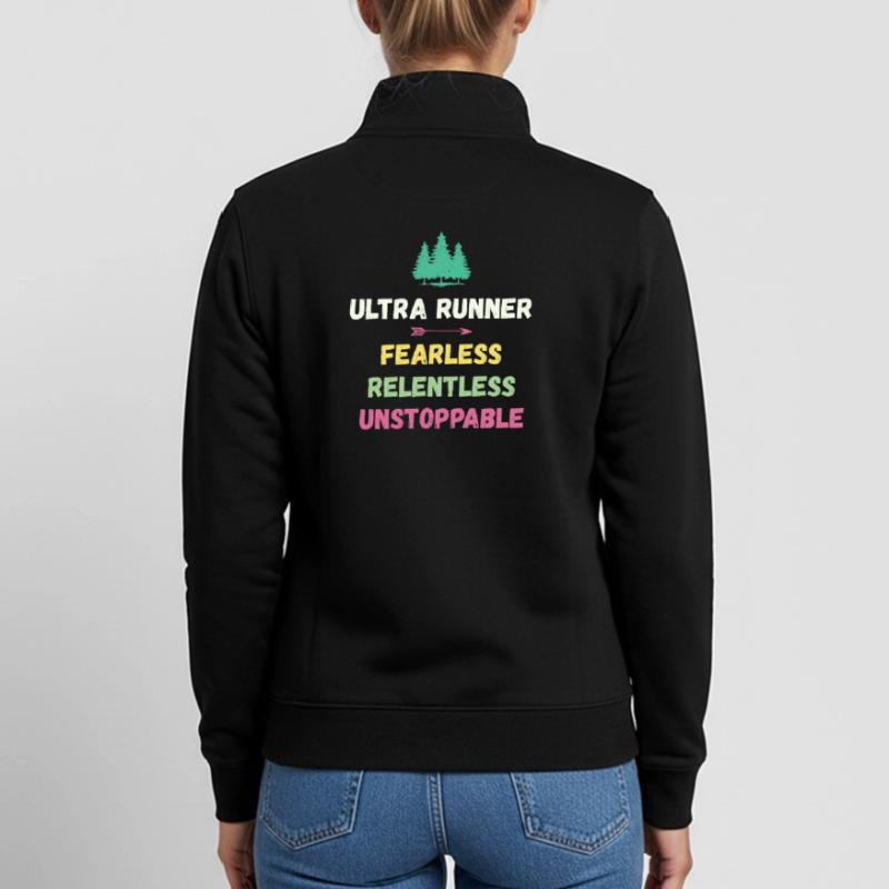 Ultra Runner - Intrépide. Implacable. Imparable. Sweat zippé unisexe en coton bio Stanley/Stella
