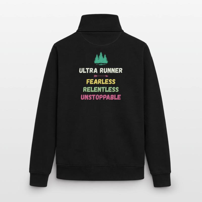 Ultra Runner - Intrépide. Implacable. Imparable. Sweat zippé unisexe en coton bio Stanley/Stella