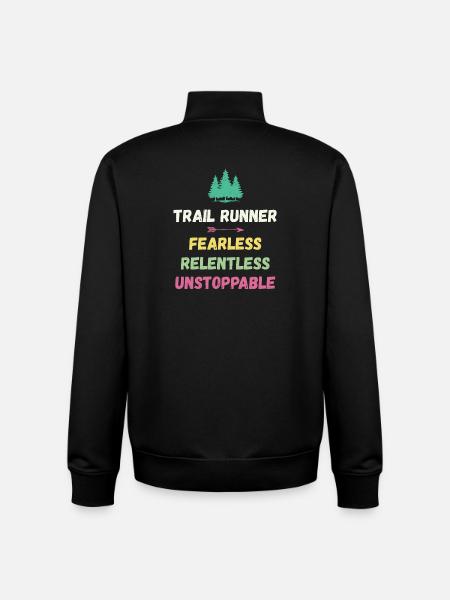 Trail Runner - Intrépide. Implacable. Imparable. - Sweat zippé unisexe en coton bio Stanley/Stella - noir