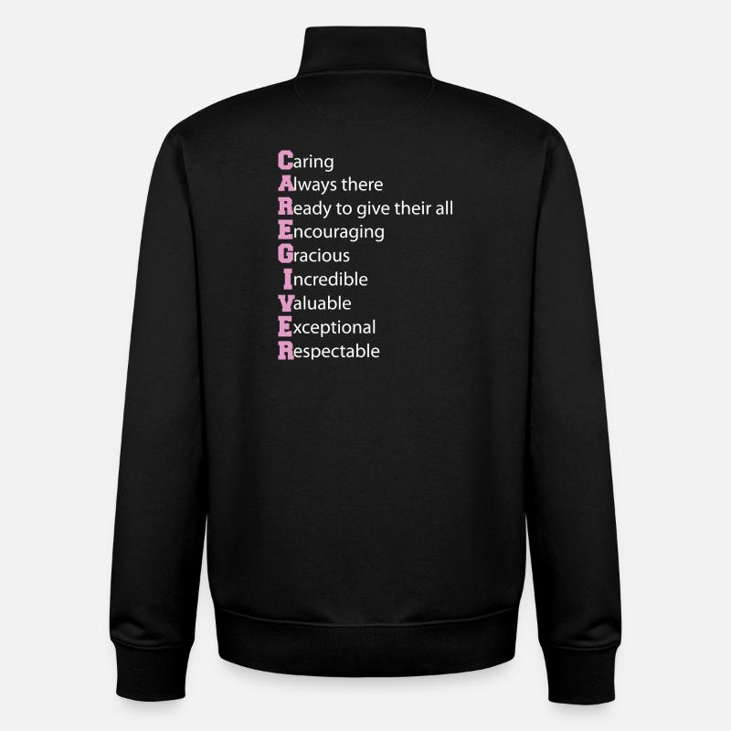 Définition de l’aidant Aidant âgé - Sweat zippé unisexe en coton bio Stanley/Stella - noir