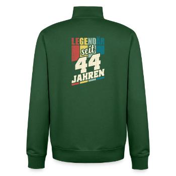 44. Geburtstag Legendär Seit 44 Jahren Legende 44 - Unisex Organic Zip Sweatshirt von Stanley/Stella - Flaschengrün - Hinten - AI Model Male 185 dark (185cm)