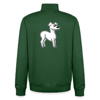 Whippet Dog Breed Greyhound Dog Owner - Unisex Organic Zip Sweatshirt by Stanley/Stella - bottle green - Back - AI Model Male 185 dark (185cm)