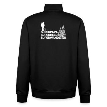 Mountain Hike Hiking Statement Hiker Climbing - Unisex Organic Zip Sweatshirt by Stanley/Stella - black - Back - AI Model Male 185 light (185cm)