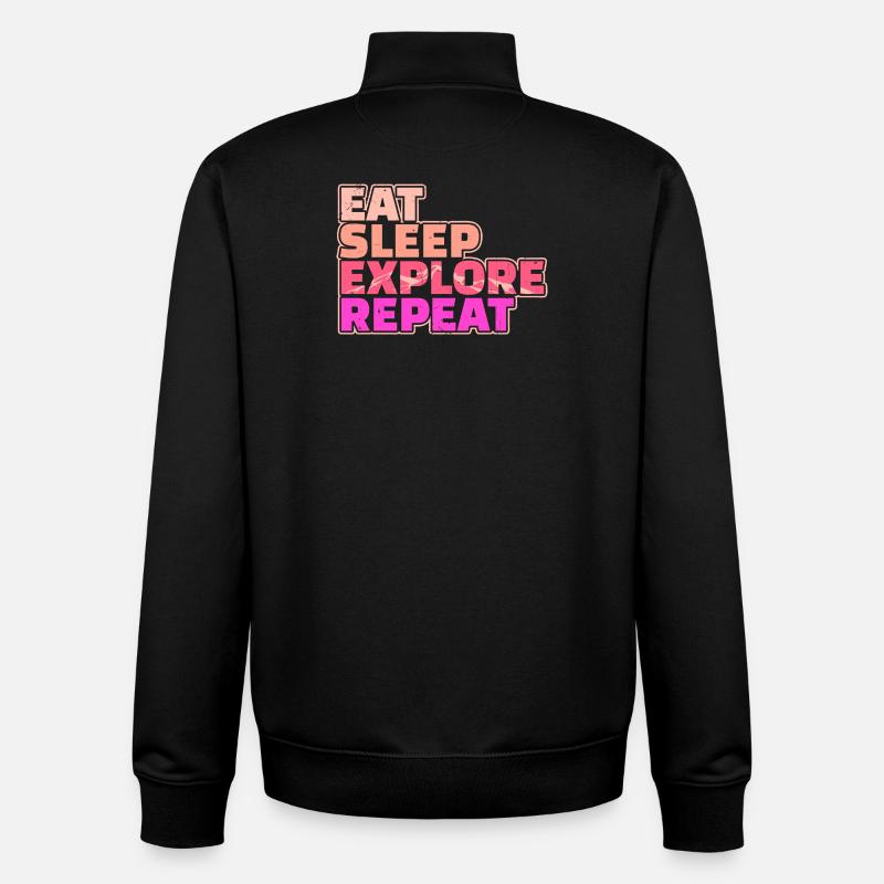 Bergsteigen Wanderer Wanderung Wandern Statement - Unisex Organic Zip Sweatshirt von Stanley/Stella - Schwarz