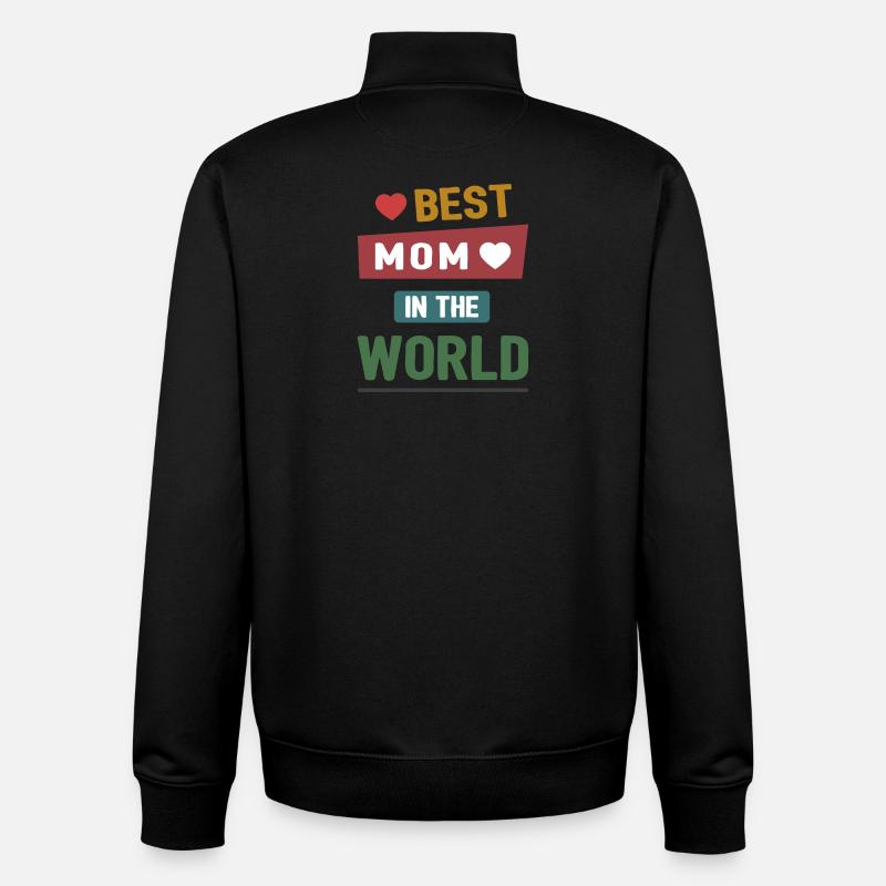 Beste Mutter der Welt - Unisex Organic Zip Sweatshirt von Stanley/Stella - Schwarz