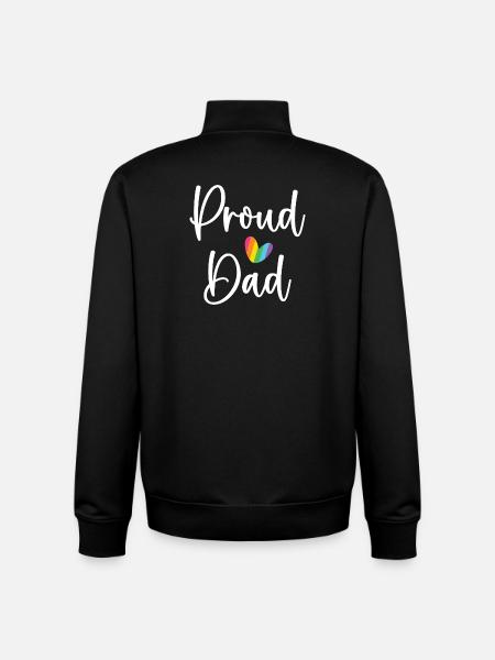 Papa fier - Sweat zippé unisexe en coton bio Stanley/Stella - noir
