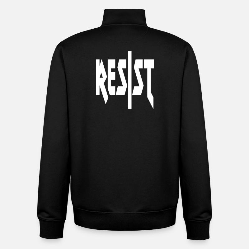 Stand and Resist - Unisex Organic Zip Sweatshirt by Stanley/Stella - black