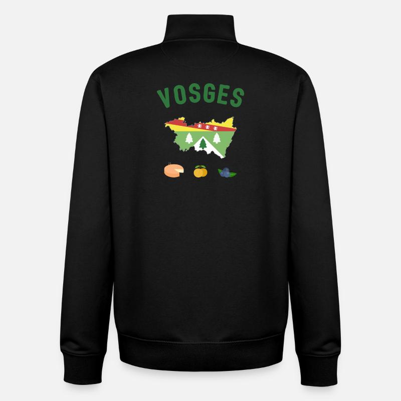 Vosges - Sweat zippé unisexe en coton bio Stanley/Stella - noir