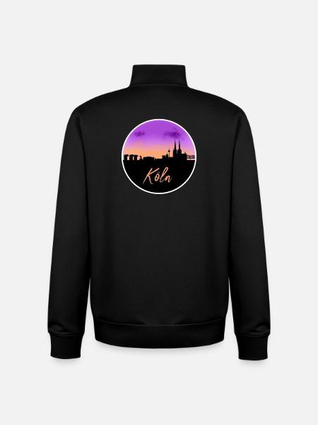 Cologne Fine Skyline - Unisex Organic Zip Sweatshirt by Stanley/Stella - black