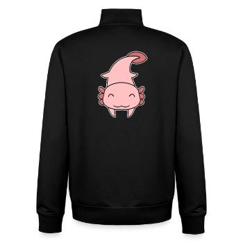 Axolotl motif children - Unisex Organic Zip Sweatshirt by Stanley/Stella - black - Back - AI Model Male 185 light (185cm)