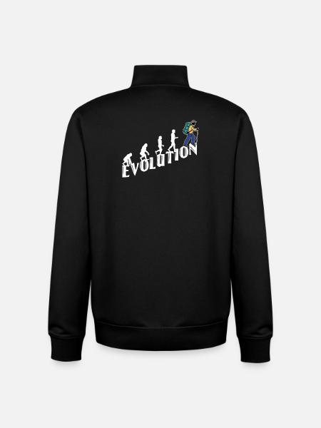 Evolution Wanderer Wandern Wanderung Bergwanderung - Unisex Organic Zip Sweatshirt von Stanley/Stella - Schwarz