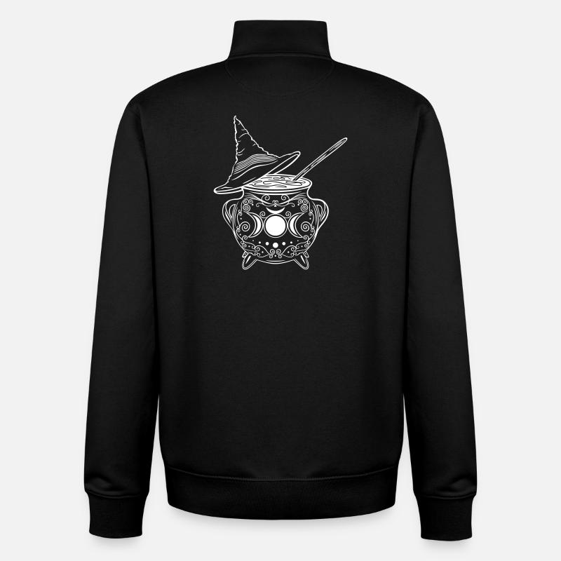 Witch's Cauldron Witch's Hat Witches Walpurgis Night - Unisex Organic Zip Sweatshirt by Stanley/Stella - black