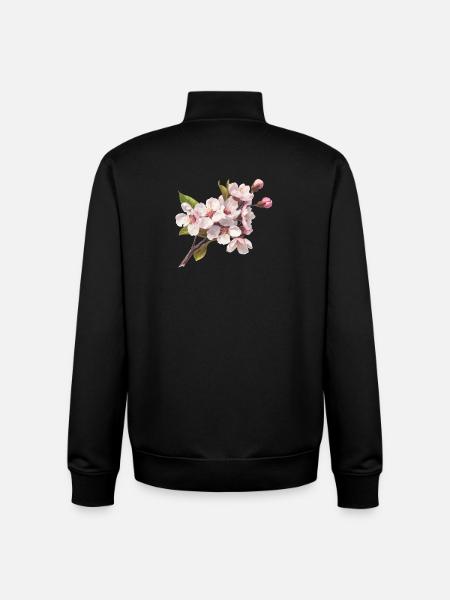 Pastel cherry blossoms - Unisex Organic Zip Sweatshirt by Stanley/Stella - black