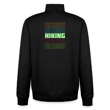 Hike Hiking Hiking Routes Tours Statement - Unisex Organic Zip Sweatshirt by Stanley/Stella - black - Back - AI Model Male 185 light (185cm)