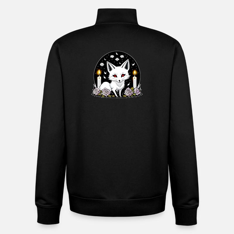 Gothic Fox - Unisex Organic Zip Sweatshirt by Stanley/Stella - black