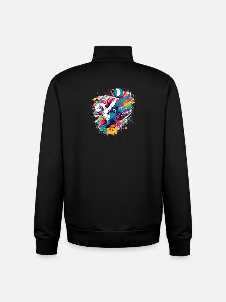 Volleyball - Unisex Organic Zip Sweatshirt by Stanley/Stella - black