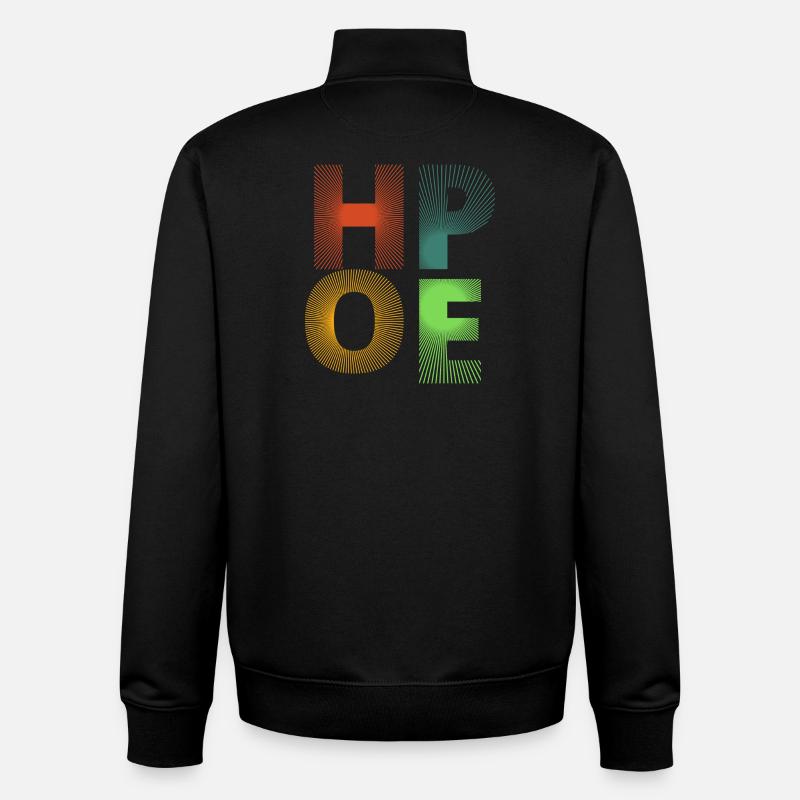 Hoffnung Strahlenlogo - Unisex Organic Zip Sweatshirt von Stanley/Stella - Schwarz