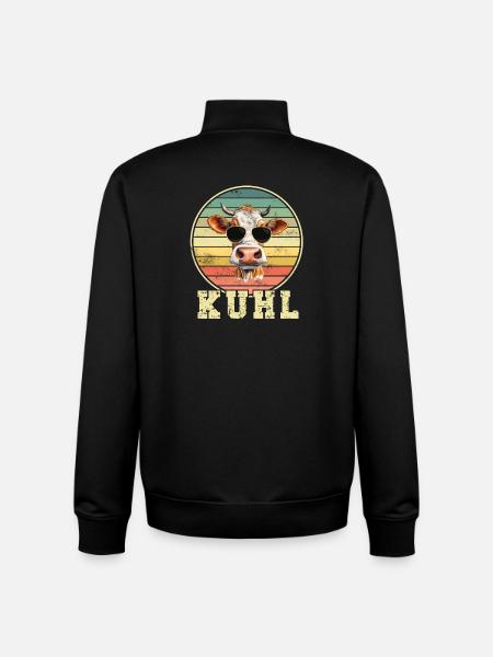 Kuh Kühe - Unisex Organic Zip Sweatshirt von Stanley/Stella - Schwarz