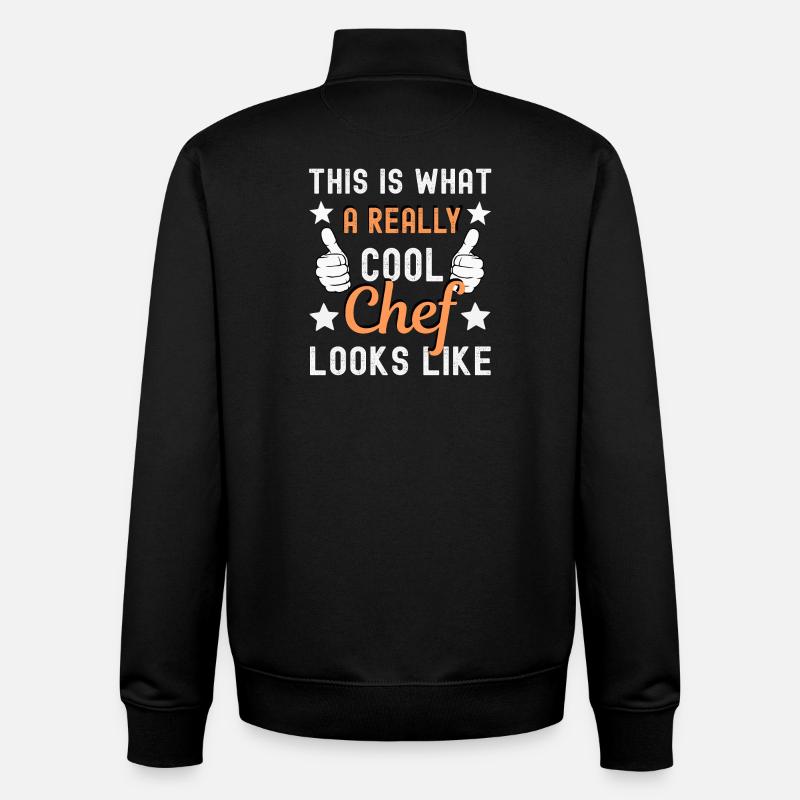 Chef Cuisinier Chef - Sweat zippé unisexe en coton bio Stanley/Stella - noir