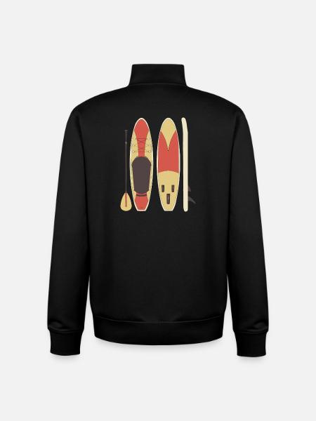 Standup Paddleboarding - Unisex Organic Zip Sweatshirt by Stanley/Stella - black