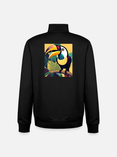 Toucan - Unisex Organic Zip Sweatshirt by Stanley/Stella - black