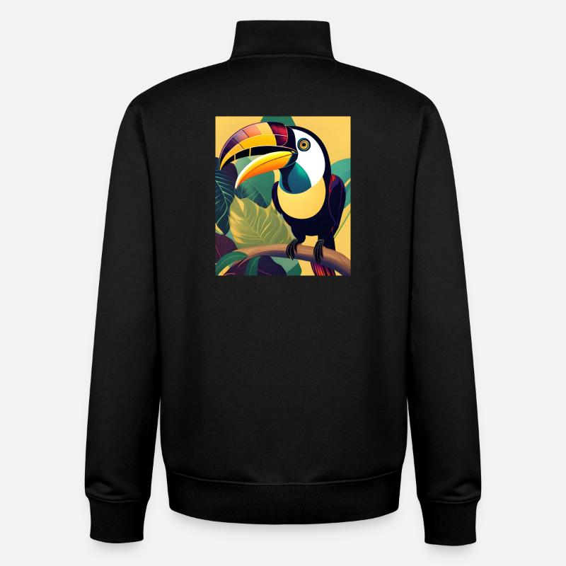 Tukan - Unisex Organic Zip Sweatshirt von Stanley/Stella - Schwarz