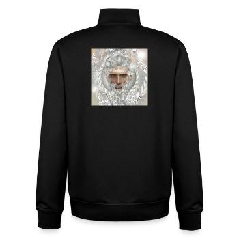 fascinating portrait of an Aquarius - Unisex Organic Zip Sweatshirt by Stanley/Stella - black - Back - AI Model Male 185 light (185cm)