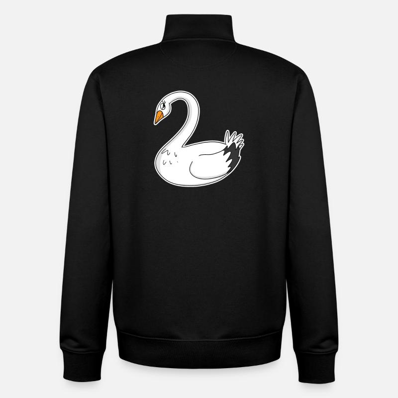 Schwan - Unisex Organic Zip Sweatshirt von Stanley/Stella - Schwarz
