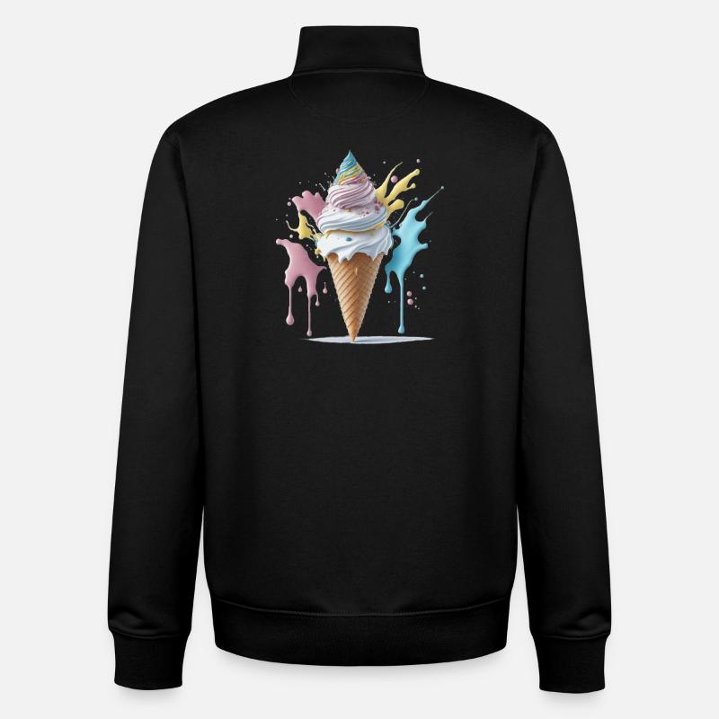 Eiscreme - Unisex Organic Zip Sweatshirt von Stanley/Stella - Schwarz
