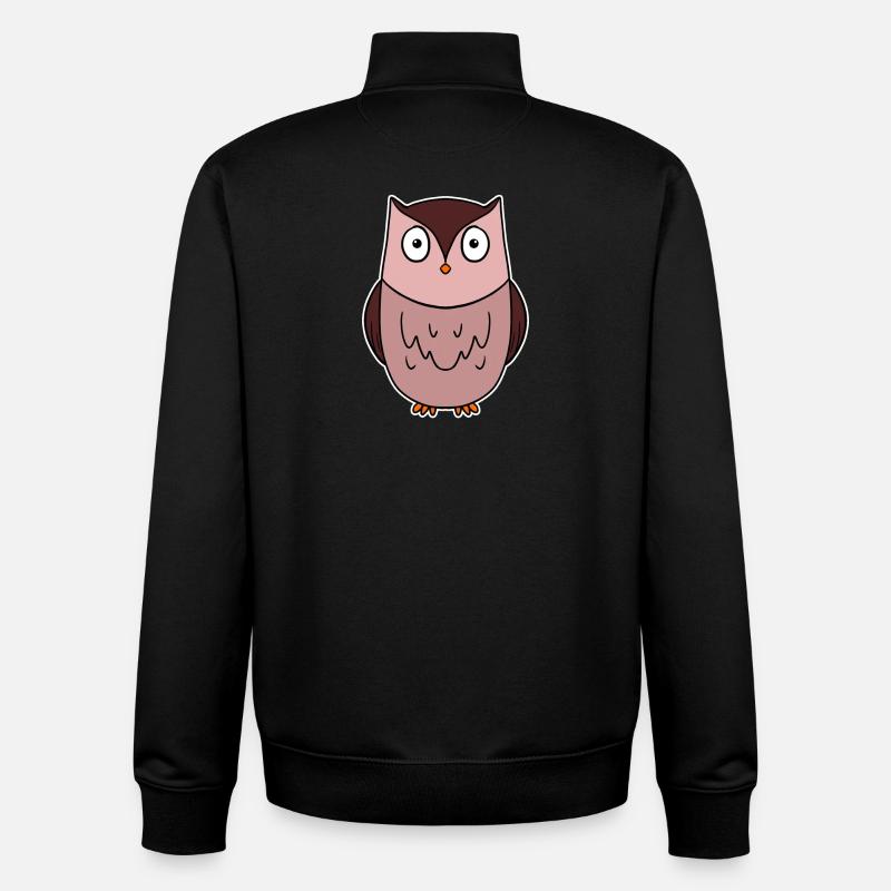 Eule Vogel Nachtvogel - Unisex Organic Zip Sweatshirt von Stanley/Stella - Schwarz