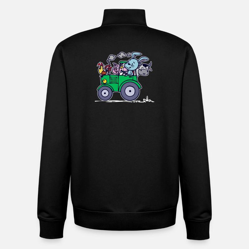 Landmaschinen Statement Ackerbau Bauernhof Traktor - Unisex Organic Zip Sweatshirt von Stanley/Stella - Schwarz