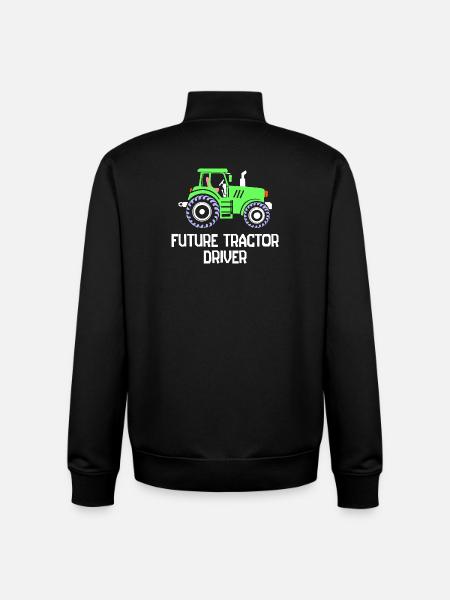 Hyötyajoneuvon lausunto Country Life Tractor Farmer - Unisex vetoketjullinen collegepaita luomupuuvillasta Stanley/Stellalta - musta