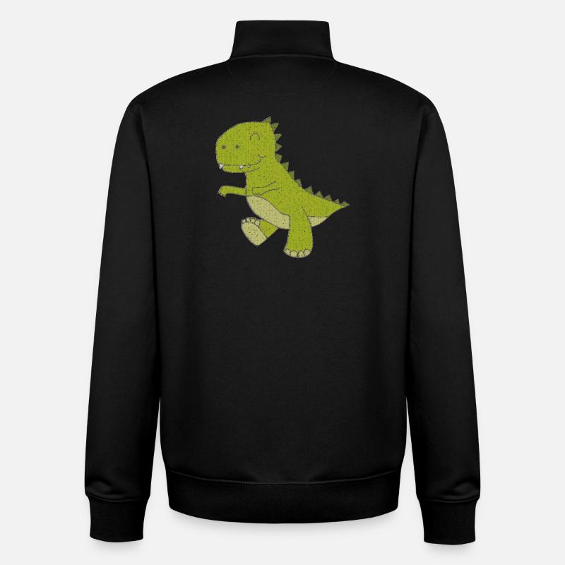 dino klein gewebe - Unisex Organic Zip Sweatshirt von Stanley/Stella - Schwarz