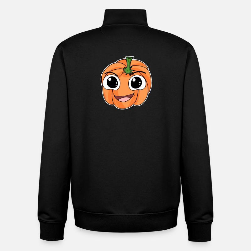 Pumpkin - Unisex Organic Zip Sweatshirt by Stanley/Stella - black