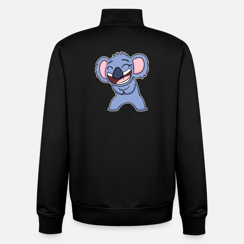 Laughing KoaLa - Unisex Organic Zip Sweatshirt by Stanley/Stella - black