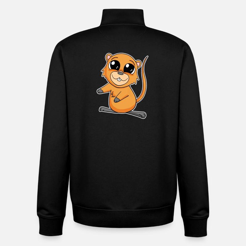 Quokka - Unisex Organic Zip Sweatshirt by Stanley/Stella - black