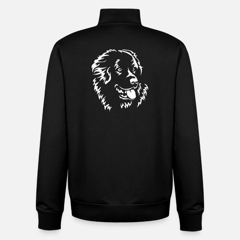 Terre-Neuve Head « Black Edition » - Sweat zippé unisexe en coton bio Stanley/Stella - noir