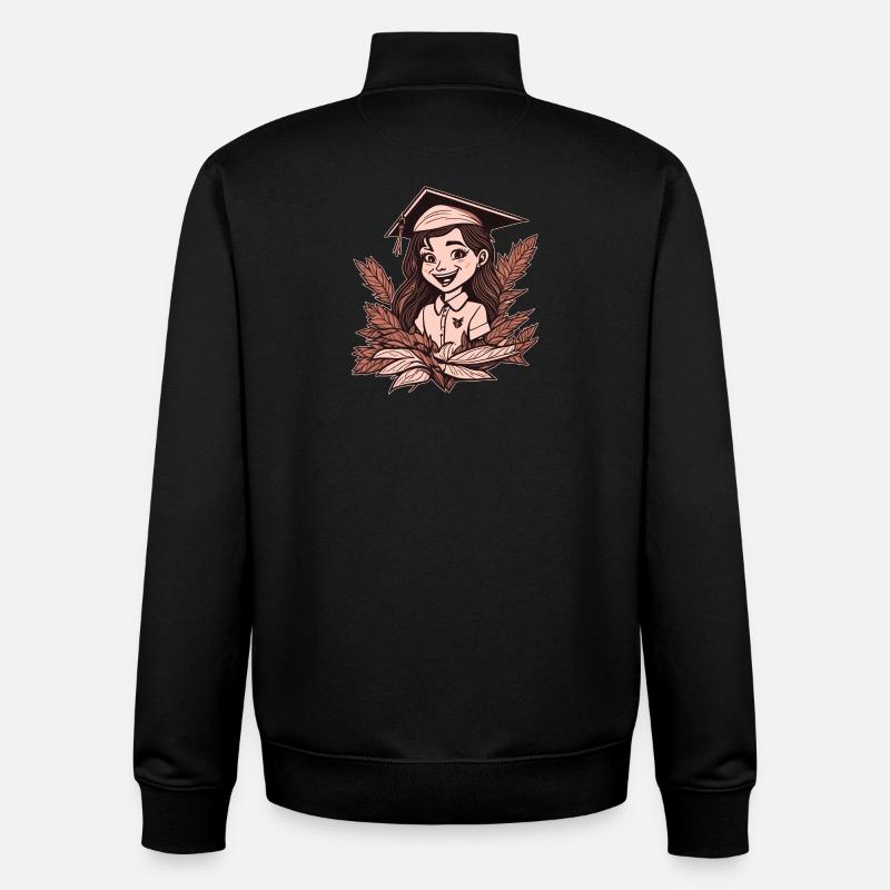 Abitur, Abschluss, Schulabschluss - Unisex Organic Zip Sweatshirt von Stanley/Stella - Schwarz
