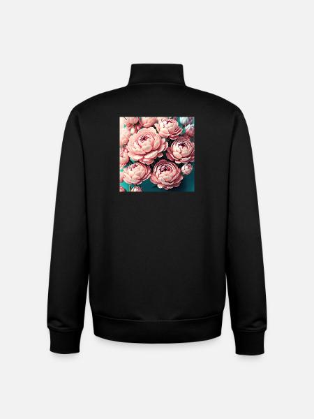 Blumen - Unisex Organic Zip Sweatshirt von Stanley/Stella - Schwarz