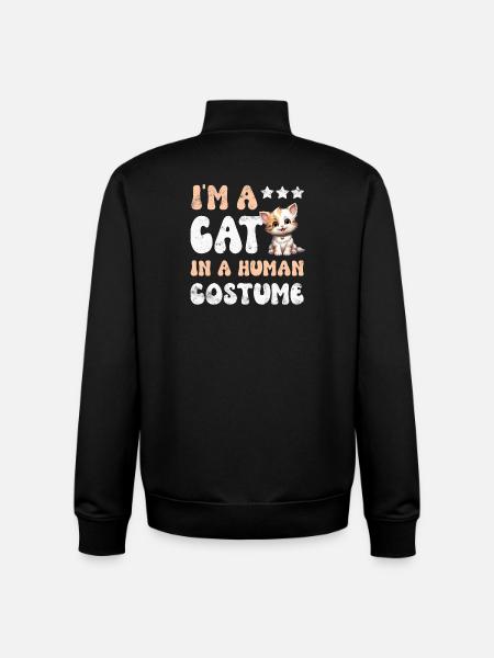 Chats - Sweat zippé unisexe en coton bio Stanley/Stella - noir