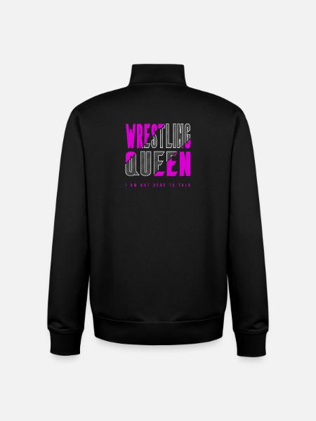 Wrestling Queen - Unisex Organic Zip Sweatshirt by Stanley/Stella - black