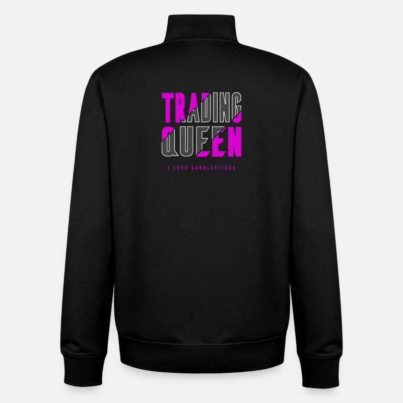 Trading Queen - Unisex Organic Zip Sweatshirt by Stanley/Stella - black
