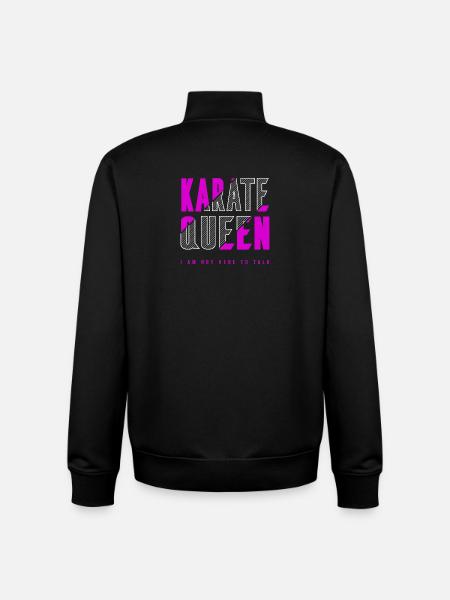 Karate Queen - Unisex Organic Zip Sweatshirt by Stanley/Stella - black