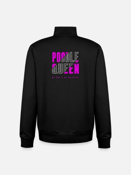 Poodle Queen - Unisex Organic Zip Sweatshirt by Stanley/Stella - black