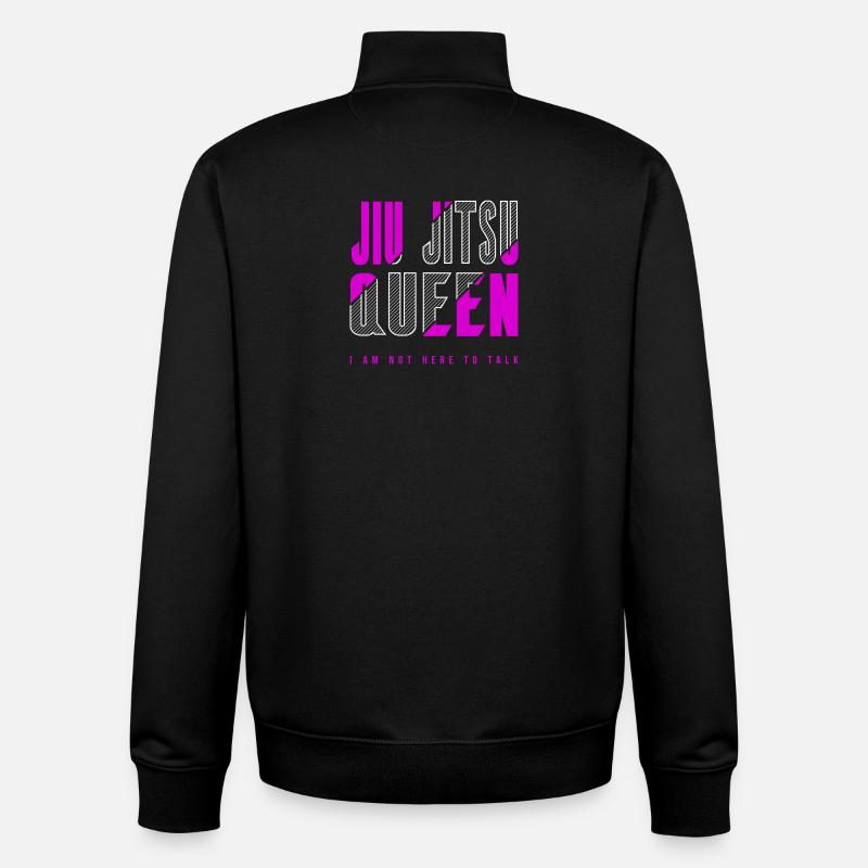 Reine du Jiu Jitsu - Sweat zippé unisexe en coton bio Stanley/Stella - noir